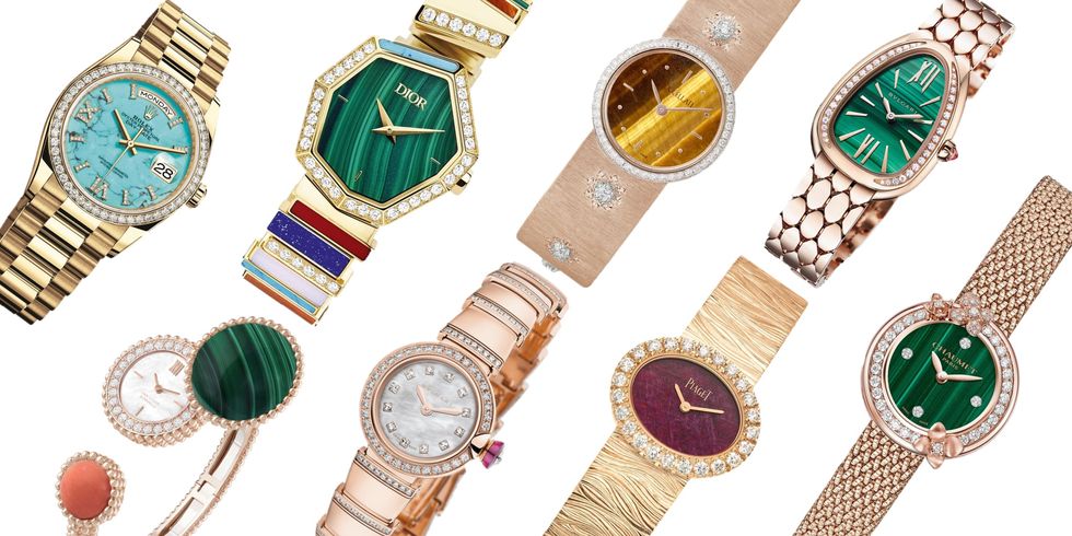 鑲上綠松石、孔雀石等天然寶石手表是獨(dú)一無二的收藏品-復(fù)刻表