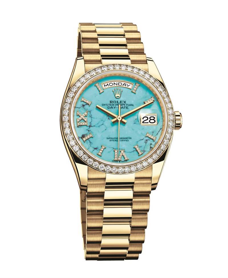 鑲上綠松石、孔雀石等天然寶石手表是獨(dú)一無二的收藏品-復(fù)刻表