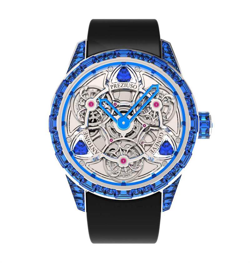 介紹:Antoine Preziuso TTR3 藍色均衡器頻率手表-復刻表