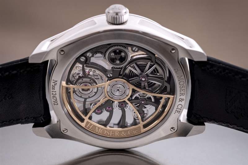 H. Moser & Cie.Pioneer Cylindrical Tourbillon Skeleton以全新方式打造圓柱陀飛輪機芯-復刻表
