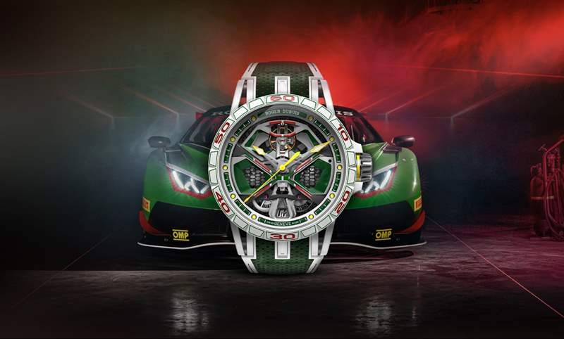 傳神演繹Lamborghini第三代Huracán賽車(chē)！Roger Dubuis Excalibur Spider Huracán單擺輪腕表-復(fù)刻表