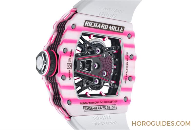 這樣一只粉紅色的Richard Mille腕表｜RM38-02 Bubba Watson陀飛輪-復刻表