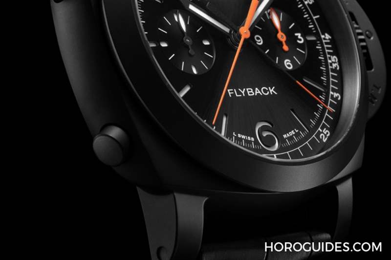黑陶瓷、分秒計時中置｜沛納海Panerai Luminor飛返計時陶瓷腕表44毫米-PAM01298-復刻表