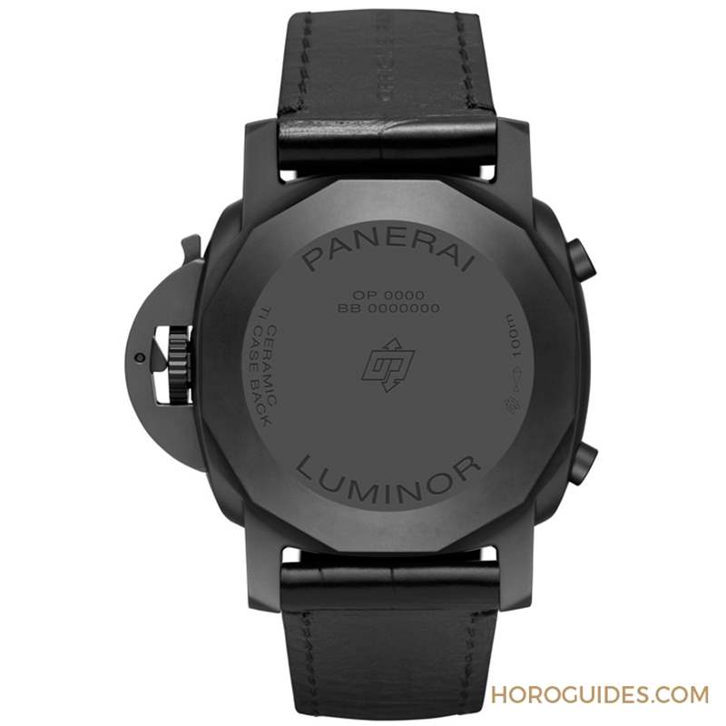 黑陶瓷、分秒計時中置｜沛納海Panerai Luminor飛返計時陶瓷腕表44毫米-PAM01298-復刻表