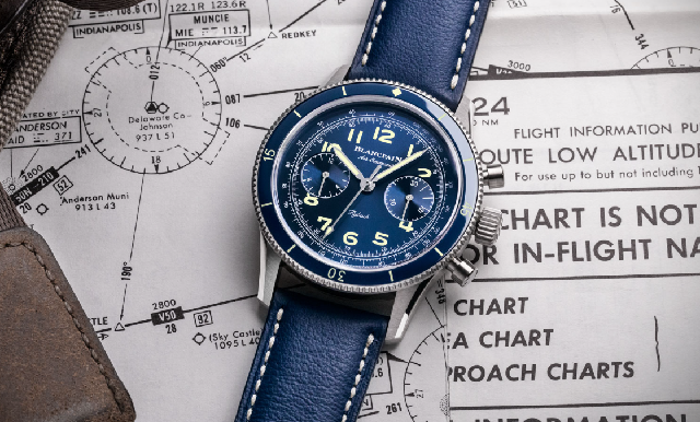 現代感十足!Blancpain Air Command Chronograph 藍面鈦金屬版-復刻表