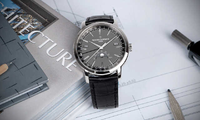 白金材質、天鵝絨質感灰面，江詩丹頓Traditionnelle全日歷腕表新色亮相-復刻表