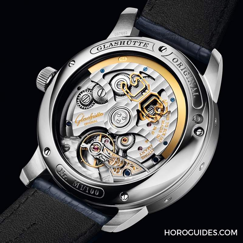 新色亮相:玫瑰粉與深藍的相遇|格拉蘇蒂原創(chuàng)參議員卓越萬年歷腕表-復刻表