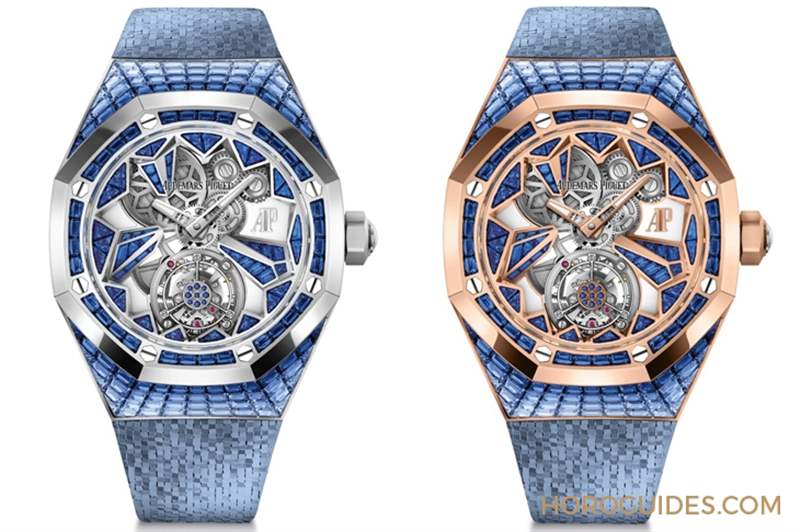 冰藍版VS.彩虹版,愛彼皇家橡樹概念系列飛行陀飛輪腕表新作寶石滿鑲閃耀登場-復刻表