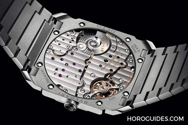 這樣的喀什米爾藍(lán)面，美絕了！BVLGARI Octo Finissimo超薄兩地時(shí)間計(jì)時(shí)碼表-復(fù)刻表