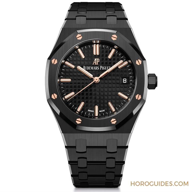 愛彼新作連發！皇家橡樹34mm自動上鏈腕表-黑陶瓷款＆淺藍面霜金款-復刻表