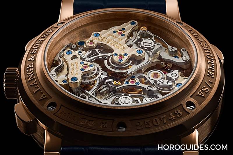 朗格Triple Split三追針計時，推出貴氣藍金新色-復刻表