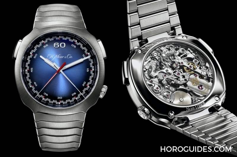 H.Moser推出Streamliner疾速者電光藍飛返計時碼表-復刻表