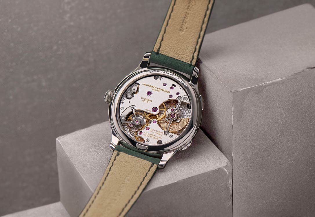 LM SEQUENTIAL EVOMB&F-洛朗·費里爾經典旅行者“SéRIE ATELIER”磁性綠色-復刻表