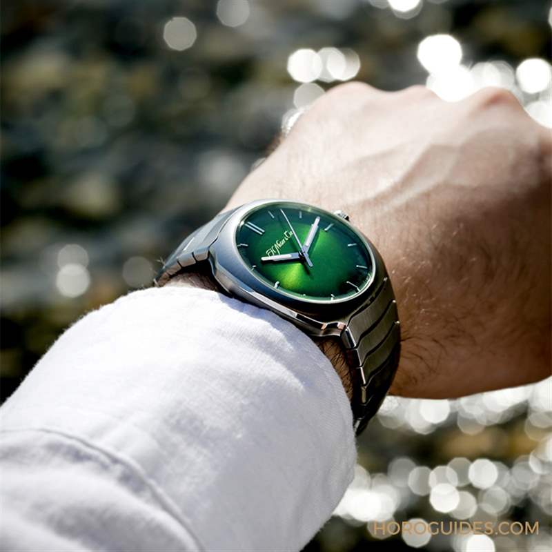 從煙熏綠開始延伸｜H. MOSER & CIE 運動表系列Streamliner首款大三針腕表-復(fù)刻表