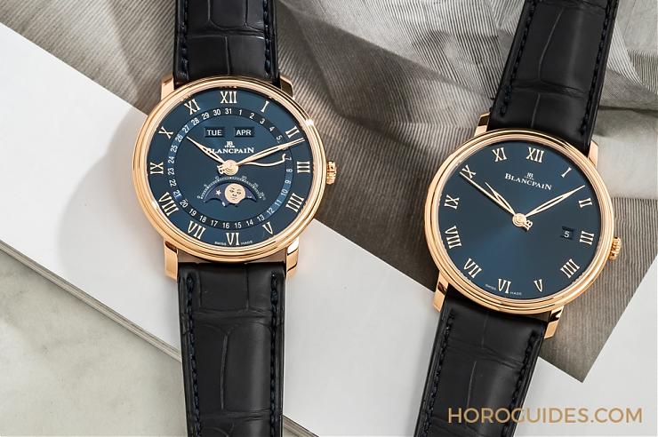 一身斯文下的獨門本事|寶珀Villeret午夜藍全日歷月相與超薄腕表-復刻表