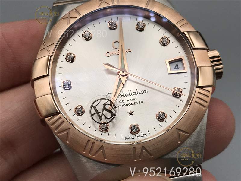 VS廠歐米茄星座間枚金鉆釘做工怎么樣123.20.38.21.52.001-復刻表