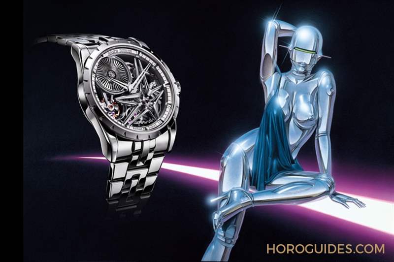 這款自動盤轉起來很迷幻！Roger Dubuis攜手空山基推出Excalibur Sorayama Monobalancier腕表-復刻表