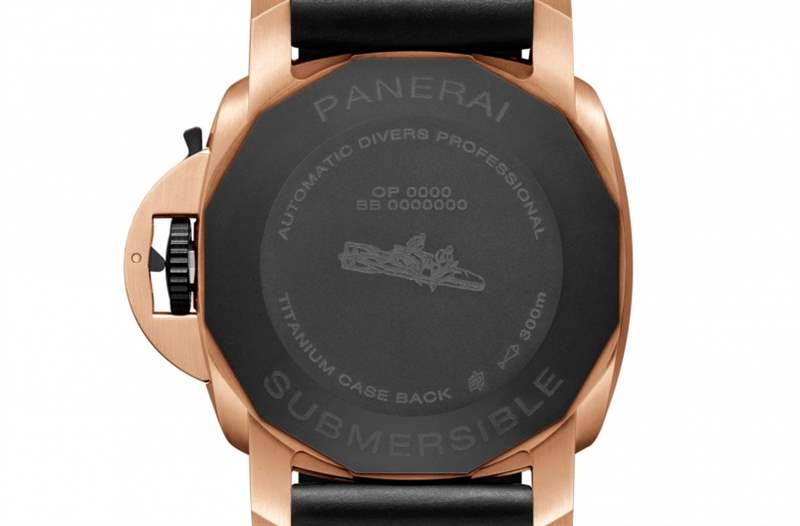 Panerai Submersible Goldtech Orocarbo大玩超搶眼紅金X碳纖維造型-復刻表