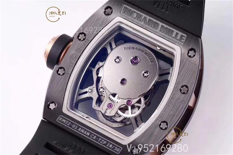 ZF廠理查德米勒RM052骷髏頭黑陶瓷復刻做工評測-復刻表