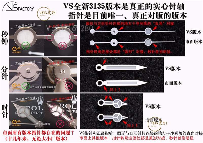 VS廠黑水鬼-VS廠復(fù)刻勞力士3135機(jī)芯黑水鬼對比正品怎么樣-復(fù)刻表