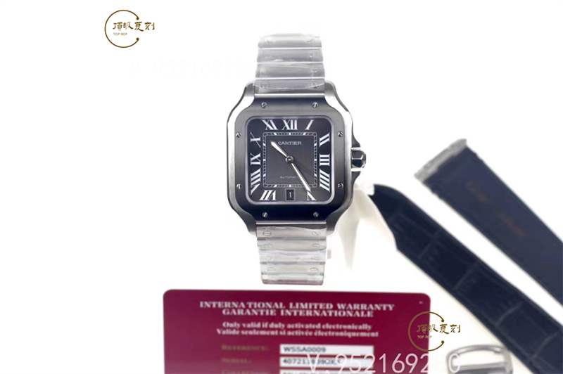 V6廠(chǎng)卡地亞大號(hào)山度士桑托斯復(fù)刻表新款碳鍍層做工怎么樣-復(fù)刻表