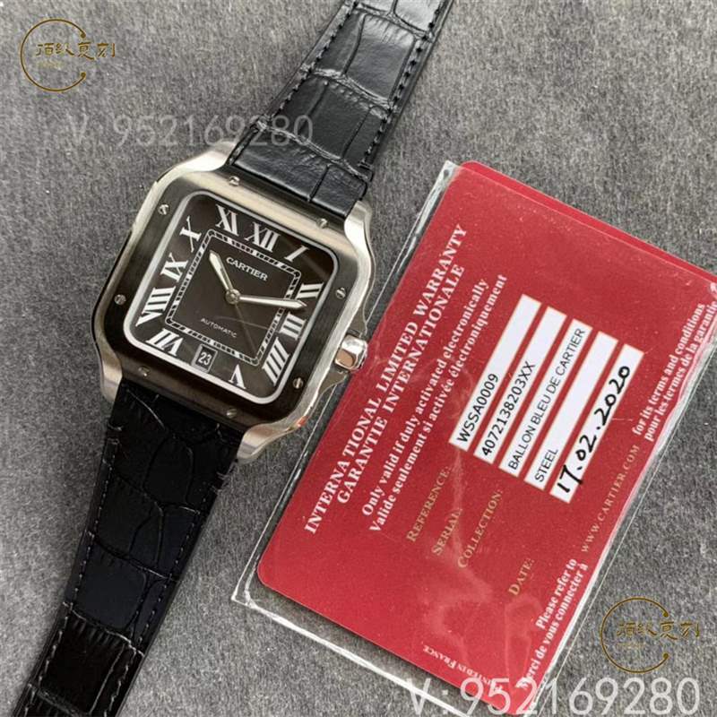 V6廠(chǎng)卡地亞大號(hào)山度士桑托斯復(fù)刻表新款碳鍍層做工怎么樣-復(fù)刻表