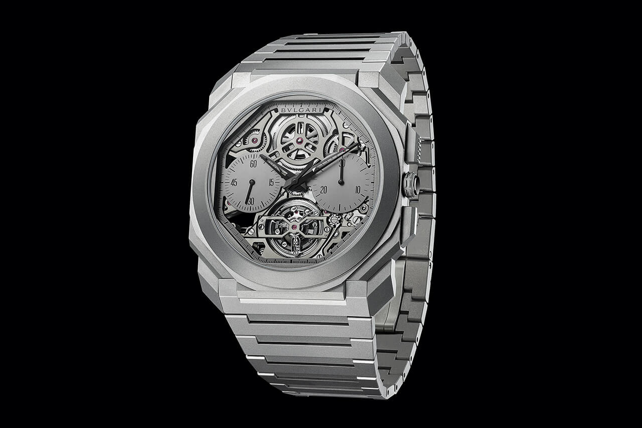 寶格麗新款Octo Finissimo-世界上最薄的計時鏤空陀飛輪腕表103295-復刻表