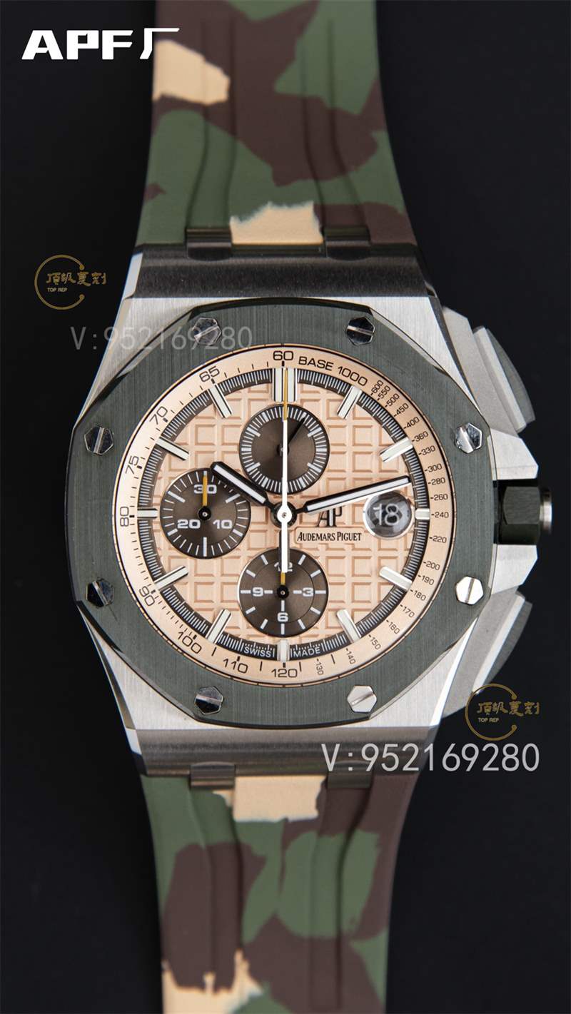 APF廠AP愛彼26400迷彩配色皇家橡樹計時復(fù)刻表做工怎么樣-復(fù)刻表