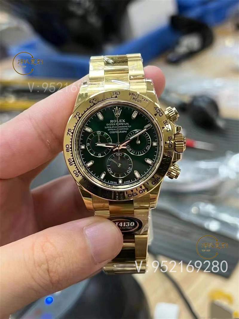 BT廠勞力士4130綠金迪通拿復(fù)刻表鍍金會(huì)掉色嗎-復(fù)刻表