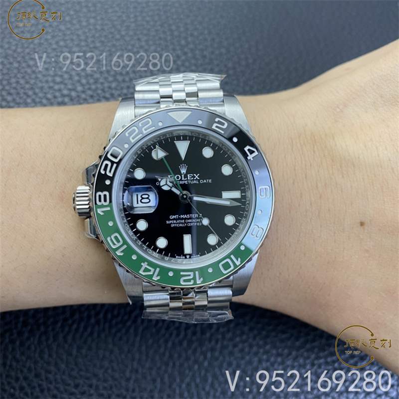 C廠(Clean廠)勞力士格林尼治雪碧黑綠圈左撇子復刻表M126720對比正品怎么樣-復刻表