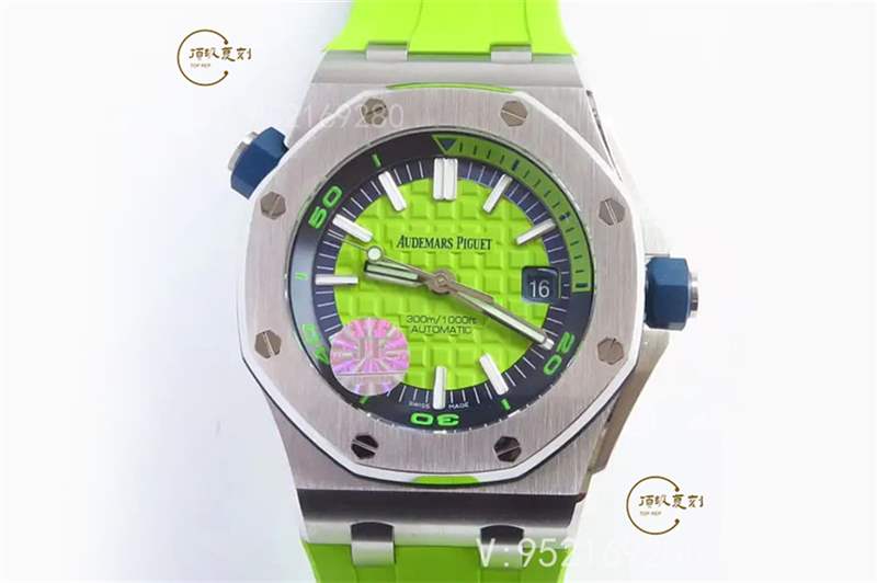 JF廠AP愛彼15710綠色配色皇家橡樹復(fù)刻表做工怎么樣-復(fù)刻表