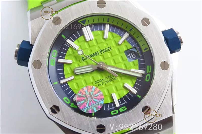 JF廠AP愛彼15710綠色配色皇家橡樹復(fù)刻表做工怎么樣-復(fù)刻表