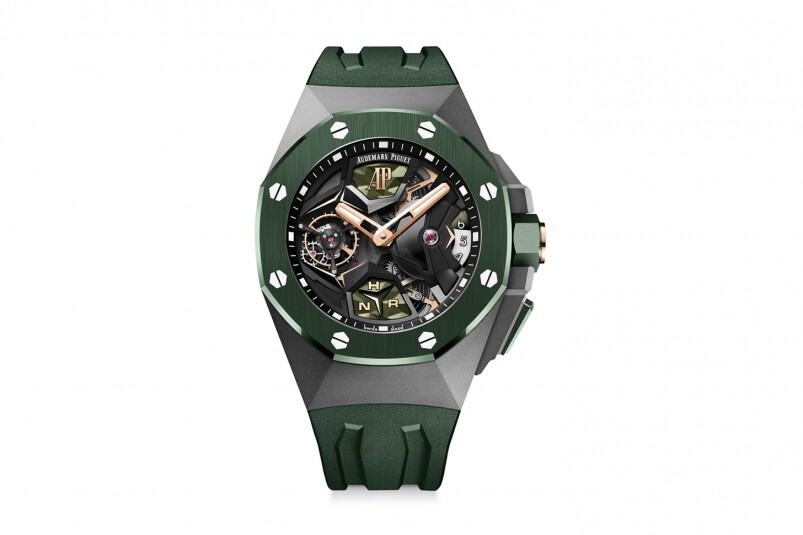 AP Royal Oak Concept Flying Tourbillon GMT 價(jià)錢介紹 Audemars Piguet愛彼Royal Oak Concept Flying Tourbillon GMT|極型綠陶瓷登場-復(fù)刻表