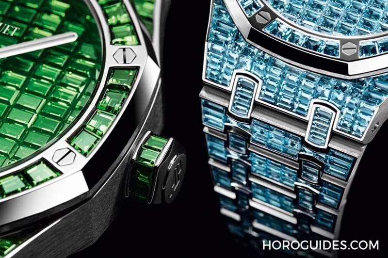 10種寶石上陣！款款都是主角｜愛彼皇家橡樹系列自動上鏈腕表白金款-復刻表