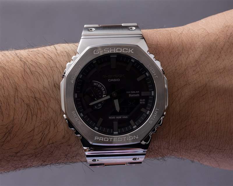 手表評(píng)論：卡西歐 G-Shock GMB2100 全金屬手鏈-復(fù)刻表