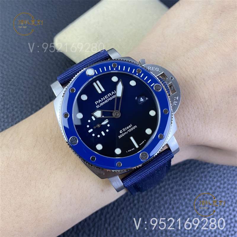 SBF廠(VS廠)新品沛納海pam1289藍色拋光圈口腕表做工如何-復(fù)刻表