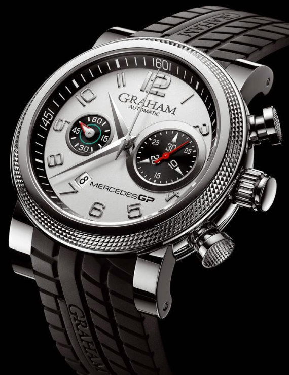 Graham Mercedes GP Trackmaster watcg 格雷厄姆手表是梅賽德斯GP銀色多功能計時腕表-復(fù)刻表