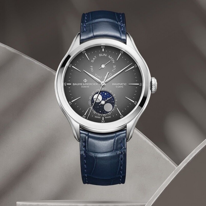 Clifton Baumatic Day-Date Moon Phase 8款熱門Baume & Mercier手表推介|新手買名士表格價必睇-復刻表