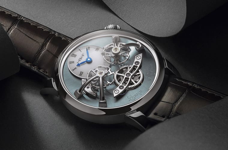 MB&F LM2雙擺輪手表改用鈀金表殼搭海藍(lán)色面盤限量再出擊-復(fù)刻表