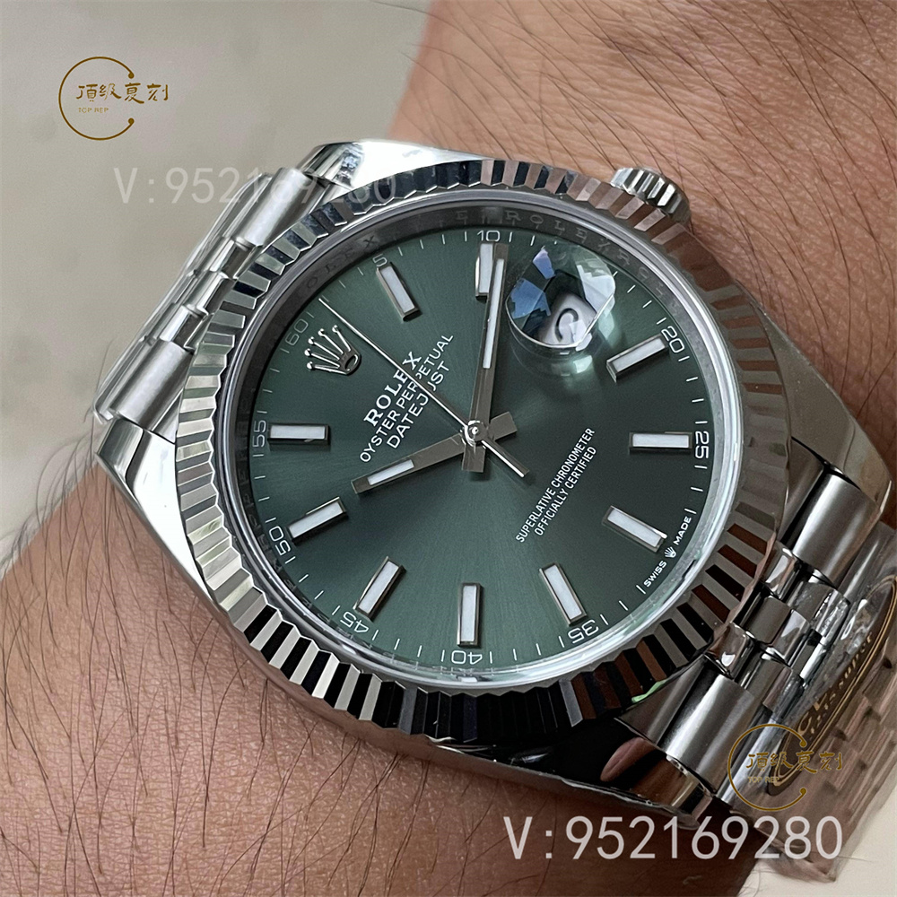 Clean廠(chǎng)C廠(chǎng)薄荷綠日志41mm對(duì)比正品怎么樣,C廠(chǎng)薄荷綠日志真假對(duì)比評(píng)測(cè)-復(fù)刻表