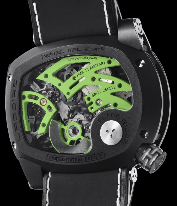 Ladoire_BlackWidow_MrGreen_Back_ 拉多爾黑寡婦“格林先生”限量版手表-復(fù)刻表