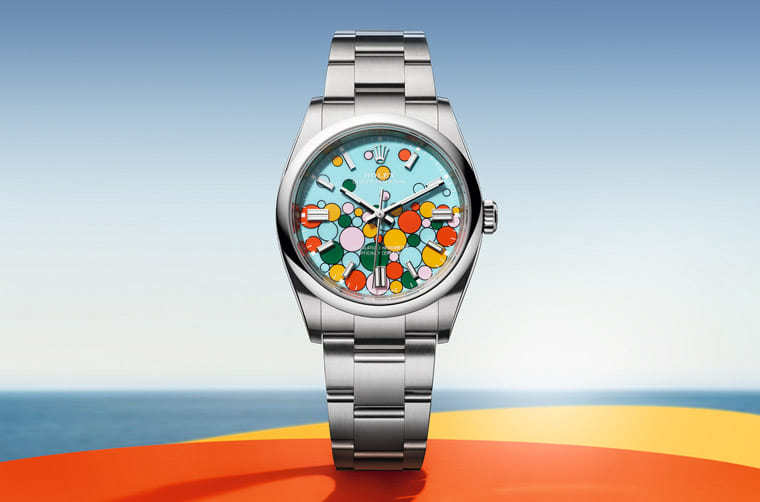 勞力士OP延續(xù)彩色漆面熱潮新推「慶典」風(fēng)格彩色氣泡面盤(pán)-復(fù)刻表
