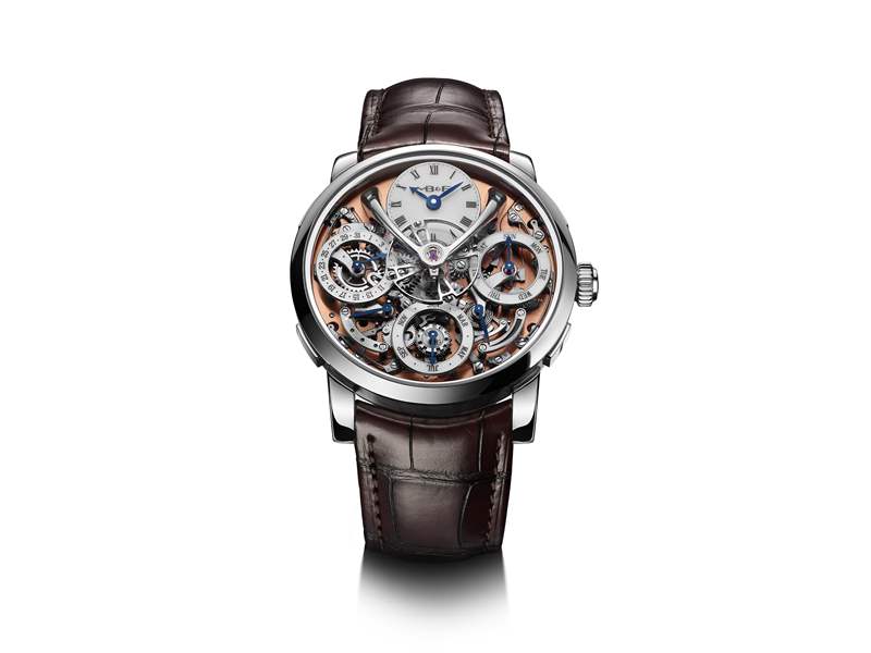 MB&F推出Legacy Machine Perpetual Stainless Steel鮭魚色表盤萬年歷腕表-復刻表