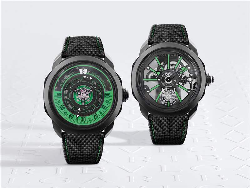 寶格麗推出全新Octo Roma系列腕表:巴黎釘紋表盤(pán)、中央飛行陀飛輪、虎眼石鑲嵌機(jī)芯-復(fù)刻表