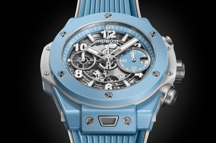 超適合夏天的宇舶大爆炸天空藍陶瓷計時碼表雙色表殼交織沁涼活力-復刻表