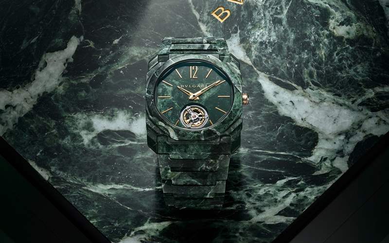 寶格麗推出Octo Finissimo Tourbillon Marble超薄陀飛輪腕表：阿爾卑斯山脈大理石-復刻表