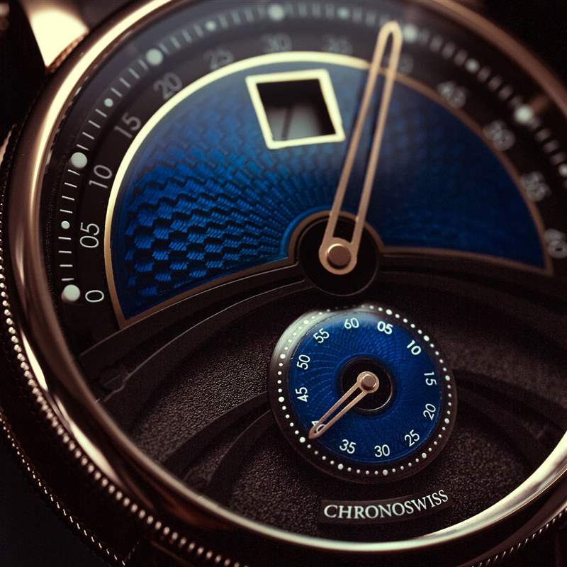 Chronoswiss推出Delphis Oracle數(shù)字跳時腕表：藍(lán)色琺瑯與璣鏤工藝-復(fù)刻表