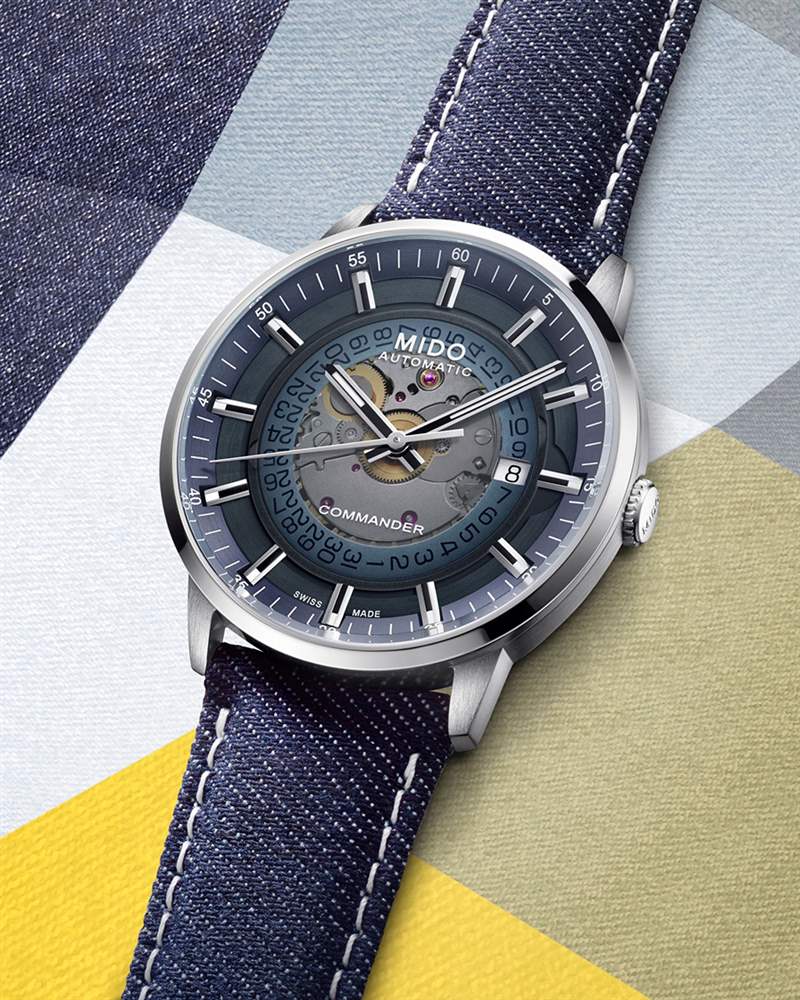 MIDO新款Commander Gradient，漸變藍(lán)面更有活力-復(fù)刻表