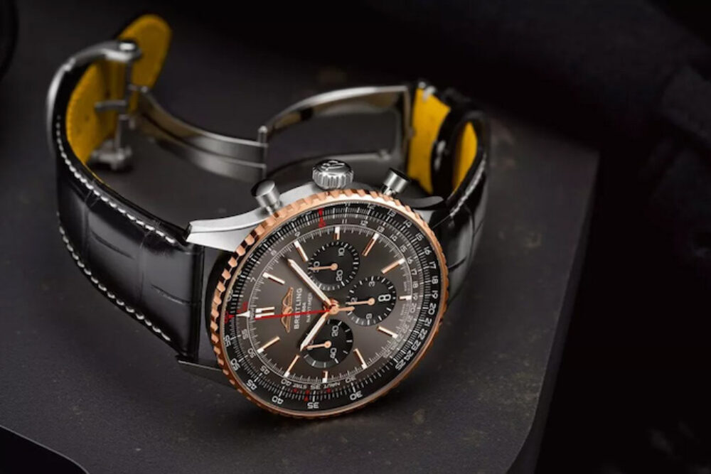 百年靈推出美國獨家Navitimer計時碼表,采用醒目的灰色配色-復刻表