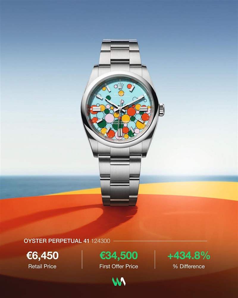ROLEX OP 124300 41mm首波行情揭曉彩色氣泡面手表溢價(jià)驚為天人-復(fù)刻表